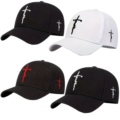 Lot de 4 casquettes de baseball à thème religieux pour hommes et femmes – Casquette de sport décontractée et légère en polyester, réglable, couleur unie pour les voyages en plein air, la plage, cadeau de Noël ou de fête des Pères