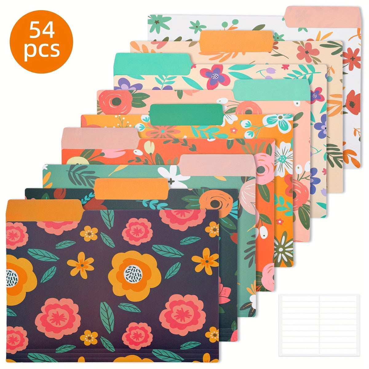 Dossiers suspendus en plastique Manila, lot de 27/54 – 9 couleurs, dossiers de classement robustes en polypropylène, format lettre avec onglet de coupe 1/3, organisation de classe pour la rentrée scolaire, bureau, enseignants et élèves