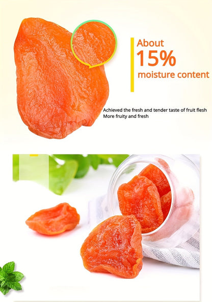 Lot de 3 sachets d'abricots secs, en-cas aux fruits tropicaux naturels, collation saine et sucrée pour les fêtes, les cadeaux et les voyages