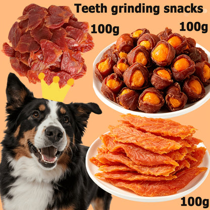 Friandises riches en protéines pour chiens : lamelles de poulet et de canard, sans céréales, récompenses de dressage, saucisses, santé dentaire, faible en gras, facilement digestibles, races moyennes et grandes, coffret cadeau, assortiments multi-saveurs