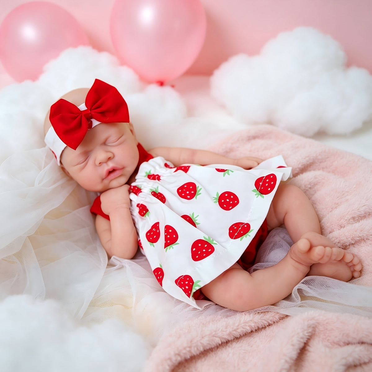 Poupée bébé en silicone plein corps 12 pouces, poupée nouveau-né réaliste avec peau douce au toucher réel, yeux fermés - inclut vêtements, biberon, tétine et carte de naissance, cadeau pour les fêtes, Noël et anniversaire