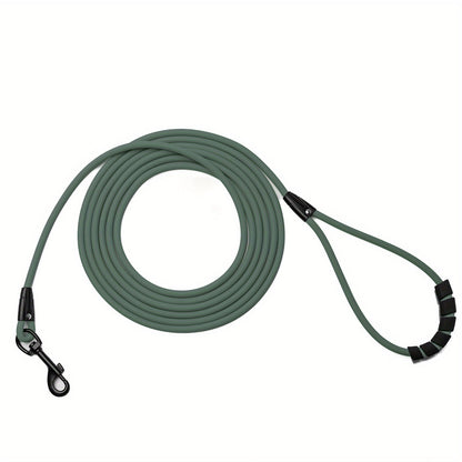 Long Dog Training Leash for Outdoor Use - Weatherproof PVC Coated Nylon Recall Leash for Beach, Yard, Hiking & Camping, Improves Obedience & Recall, 6 Colors 4 Sizes (M/L/XL/XXL)