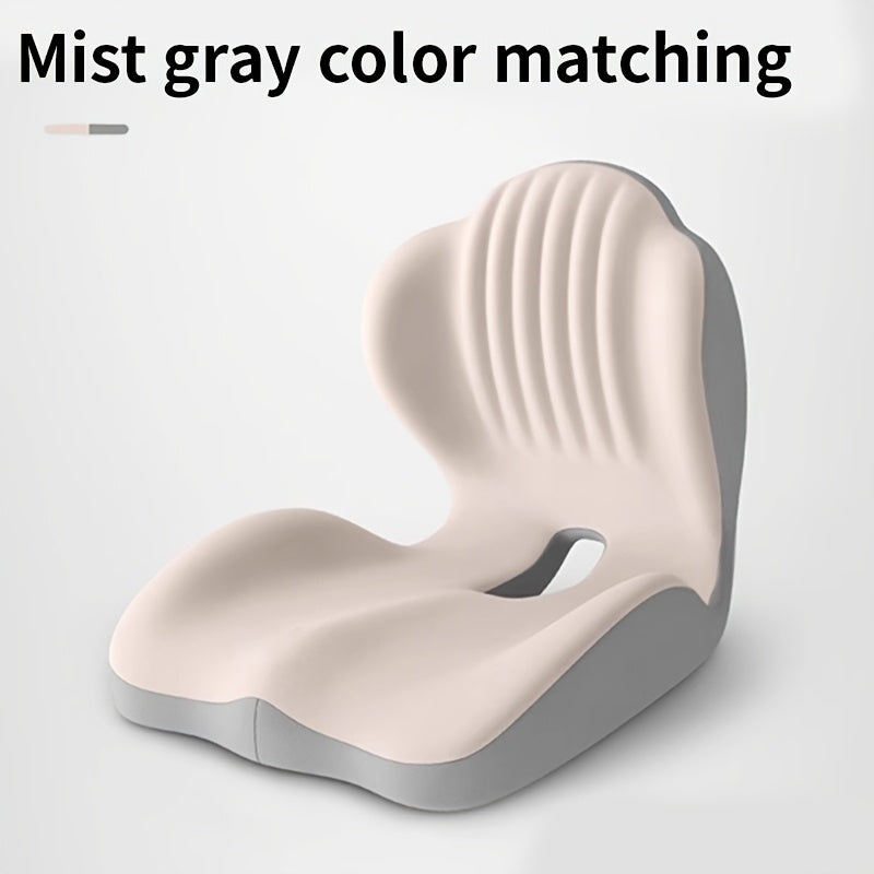 Coussin de siège ergonomique en mousse à mémoire de forme avec soutien lombaire et design creux respirant – Coussin de coccyx confortable pour chaise de bureau, siège auto, position assise prolongée, unisexe