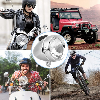 Kit éclairage avant et arrière pour vélo avec dynamo 12V 6W à friction – Sans pile, convient aux VTT, vélos de route, BMX, vélos pliants, vélos pour enfants et plus, argenté