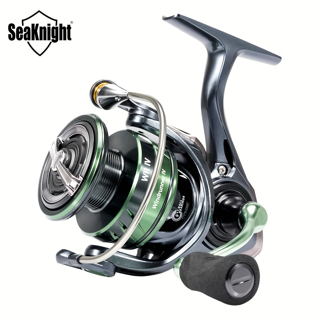Moulinet de pêche Spinning SeaKnight série WR – 9+1BB, rapport de transmission 5.2:1, frein max 13 kg/28 lbs, frein à 3 disques en carbone, aluminium et acier inoxydable, moulinet pour eau douce et eau salée