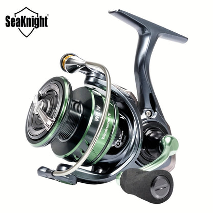 Moulinet de pêche Spinning SeaKnight série WR – 9+1BB, rapport de transmission 5.2:1, frein max 13 kg/28 lbs, frein à 3 disques en carbone, aluminium et acier inoxydable, moulinet pour eau douce et eau salée