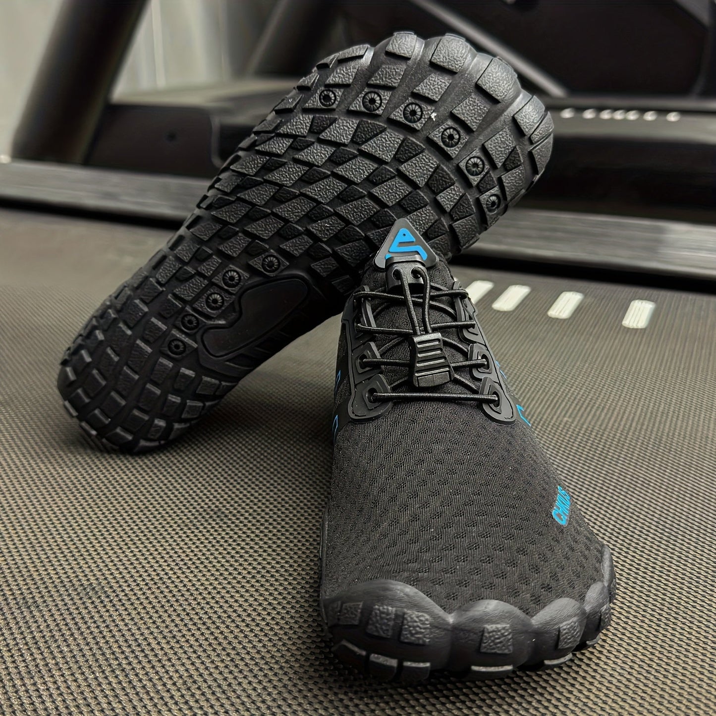 Water Shoes Men Women Quick Dry Aqua Shoes for Beach Swimming Yoga Fitness Outdoor, Non-Slip Rubber Sole Lace-Up Round Toe Striped Design, Barefoot Feel Lightweight - US 4.5 to 14