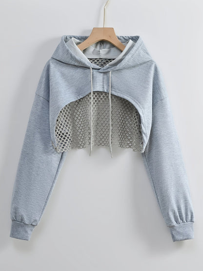 Sweat à capuche en maille pour femme, style urbain américain uni, veste tendance style « sweet spicy », noir, blanc, XS S M L XL XXL