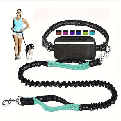Sac banane 2-en-1 pour promenade de chien avec porte-laisse intégré – Sacoche multifonction réglable mains libres pour friandises, téléphone et essentiels, taille unique, 9 couleurs