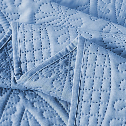 Ensemble de courtepointe d'été rafraîchissante 2-3 pièces, couvre-lit en microfibre légère et respirante – Couvre-lit au motif de pièces moderne, format simple, grand ou très grand, toutes saisons, choix de couleurs, cadeau de vacances pour la famille