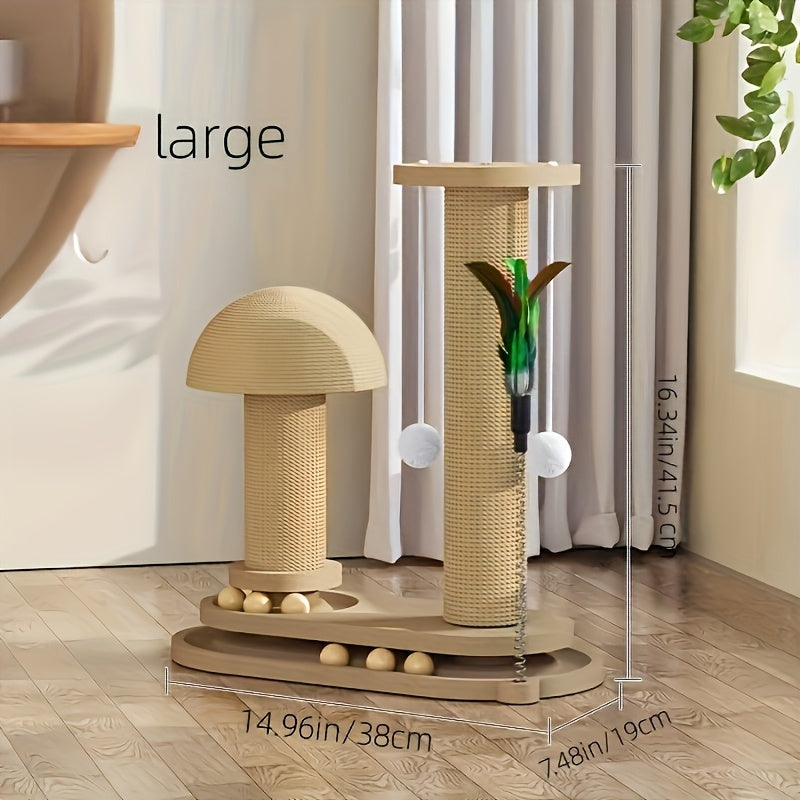 Arbre à chat et griffoir – Griffoir en sisal et bois massif, styles variés : champignon, dauphin, velours, hamac et planche verticale, tailles S/M/L/XXXL pour chats de tous âges