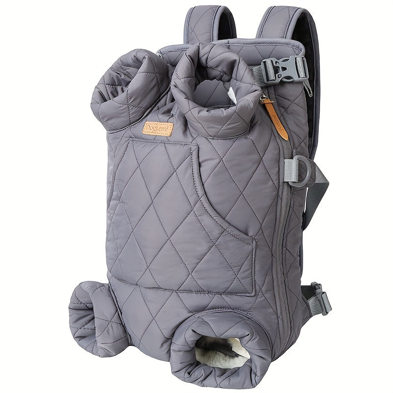 Sac à dos de transport frontal pour petits et moyens chiens - Porte-chien ventral mains libres avec pattes à l'extérieur, sac de transport ajustable pour randonnée et vélo, taille unique, 5 couleurs : rose, vert, noir, beige, gris