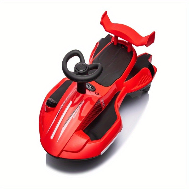 Voiture électrique à bascule 12V pour enfants - Jouet porteur 2-en-1 avec pédale, double vitesse, pulvérisation d'eau, lumières clignotantes, musique et conception anti-basculement | Garçons et filles de 3 ans et plus | Max 8 km/h