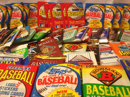 Lot de paquets de cartes de baseball MLB vintage assorties des années 1980-90 – 60 cartes au total, à la recherche de stars du Hall of Fame et de recrues, paquets non triés, parfait pour les collectionneurs et les cadeaux