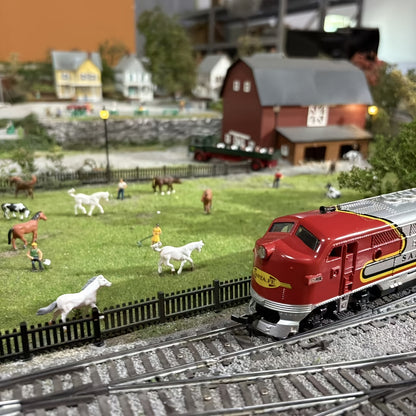 Locomotive diesel FP7 à l'échelle HO 1/87 - Train miniature vintage réaliste compatible avec les ensembles ferroviaires à écartement HO, pièce de collection | Cadeau pour adulte amateur de modélisme ferroviaire