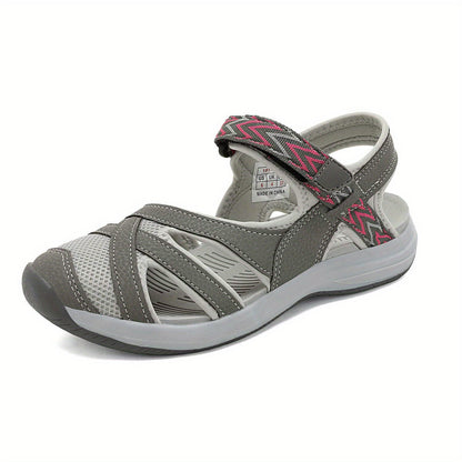 Women's Hiking Sandals Outdoor Sport Athletic – Breathable Soft Comfort Summer Walking Sandals Hook-Loop Closure Cap Toe TPR Sole Gift for Mom Daughter Ladies