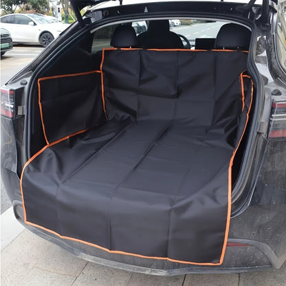 Housse de siège de voiture et tapis de coffre pour chien – Tapis imperméable et antidérapant pour siège arrière, coffre de SUV et camionnette avec 2 crochets, tapis de voyage durable pour cage de chien en voiture