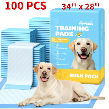 Alèses pour chiens, lot de 100 – Alèses d'apprentissage 6 couches super absorbantes, anti-fuites et anti-odeurs, protections jetables pour chiots, chiens et chats, 86 x 71 cm ou 56 x 56 cm