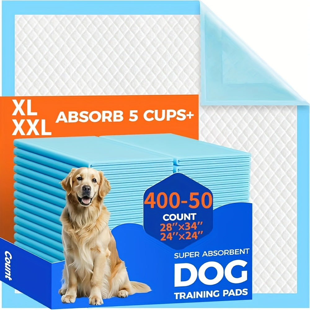 Alèses de dressage pour chiots extra larges – Alèses pour animaux super absorbantes, anti-fuites et anti-odeurs pour l'apprentissage de la propreté et la gestion des accidents, XXL 86x71 cm & XL 61x61 cm, lot de 50 à 200 unités