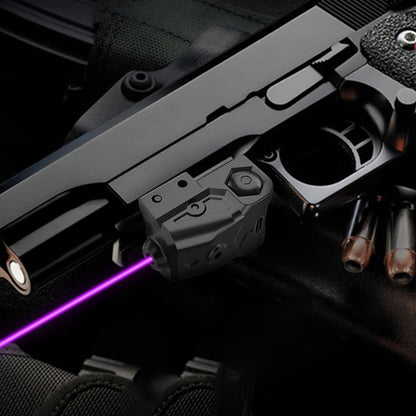 Viseur laser compact pour pistolet, vert, rouge ou violet, rechargeable par USB-C, laser ultra-compact pour arme de poing avec rail Picatinny de 20 mm, interrupteur ambidextre pour la plupart des pistolets et fusils