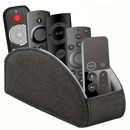 Support de télécommande à 5 compartiments, organisateur de bureau en similicuir pour salon, permet de ranger télécommandes TV, stylos, lunettes, pinceaux de maquillage, fournitures de bureau, boîte de rangement décorative pour la maison