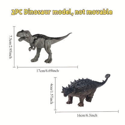 Wind-Up Walking Dinosaur Toys Set 2/5/6/8/14pcs Jurassic Simulation Animals T-Rex Velociraptor Brontosaurus Mosasaur Auto-Walking Hand-Cranked Dino Figures Gift for Kids