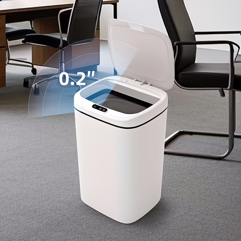 Poubelle intelligente à induction avec couvercle hermétique et technologie anti-odeurs, interrupteur tactile, capteur automatique mains libres, facile à nettoyer pour bureau, salle de bain, chambre et cuisine