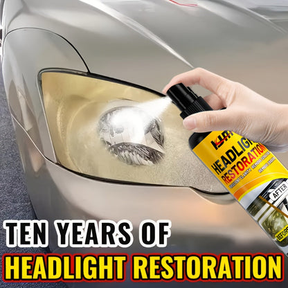 Kit de restauration de phares – Élimine le jaunissement et l'oxydation, restaure la clarté des phares ternis, protection anti-UV longue durée, nettoyant et rénovateur facile à utiliser pour voitures, camions, SUV et motos