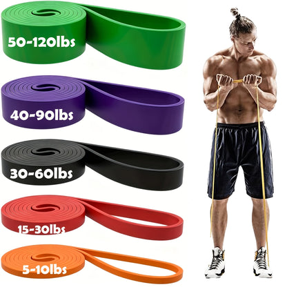 Ensemble de bandes de résistance pour assistance aux tractions pour hommes et femmes – Bandes d'entraînement robustes pour étirements corporels, renforcement musculaire et physiothérapie