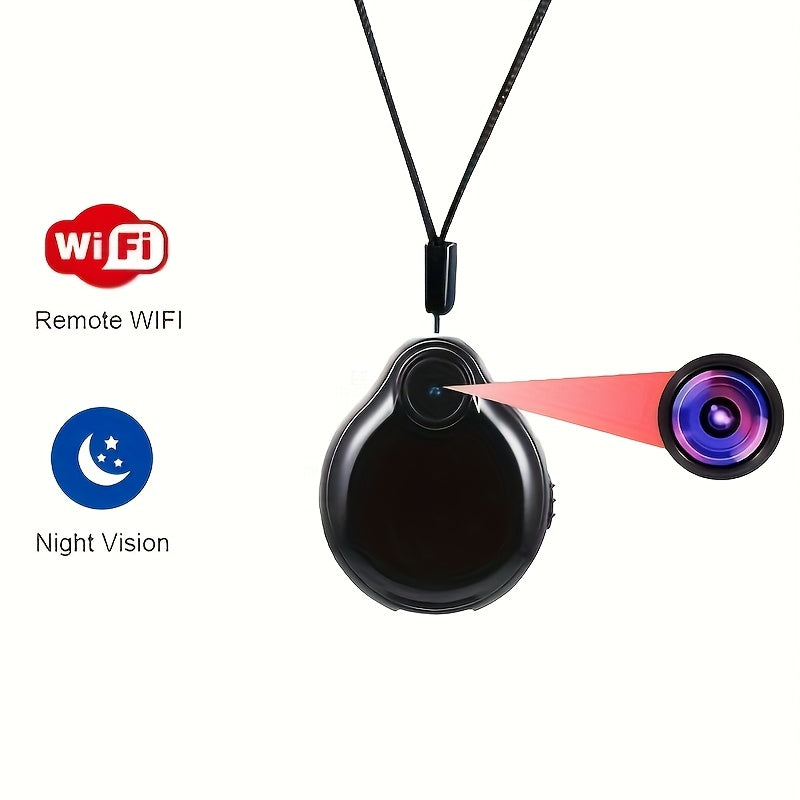 Mini caméra corporelle WiFi – Micro caméra portable avec détection de mouvement, enregistrement vidéo et audio, webcam de surveillance pour la sécurité domestique, batterie intégrée, surveillance à distance sans fil