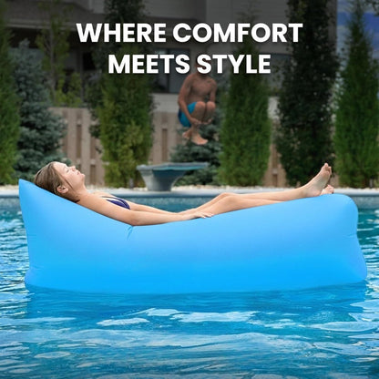 Fauteuil gonflable pliable, canapé pneumatique portable pour camping, plage, festivals, réunions en plein air, gonflage rapide, adultes, violet, bleu, vert, noir, rouge, jaune, orange