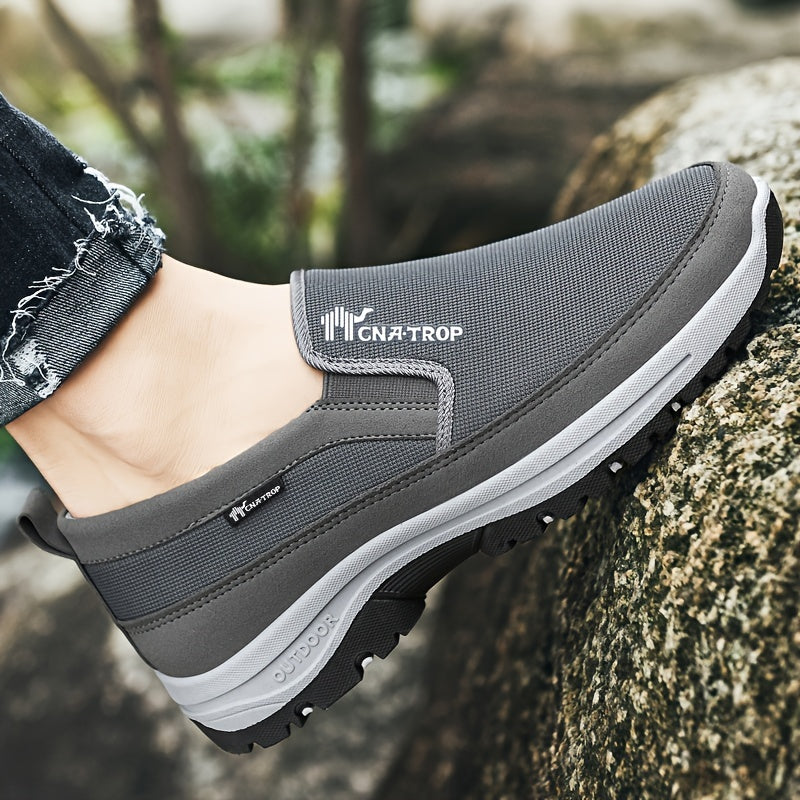 Chaussures de marche décontractées pour hommes - Baskets légères et confortables au quotidien avec soutien amorti pour la marche, les voyages et une utilisation quotidienne, disponibles en gris, noir, marron et bleu marine, tailles US 7,5 à 12,5