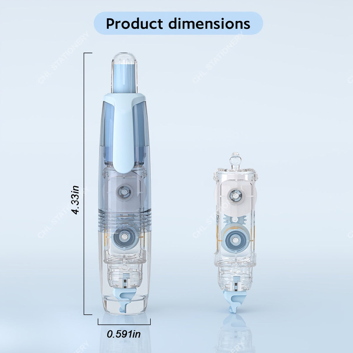 Ruban correcteur rétractable avec recharges – Correction d'erreurs instantanée et propre pour l'école, le bureau et la maison, 1 unité + 2 recharges ou lot de 4 + 8 recharges, ruban correcteur sec et lisse pour la rentrée scolaire