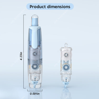 Ruban correcteur rétractable avec recharges – Correction d'erreurs instantanée et propre pour l'école, le bureau et la maison, 1 unité + 2 recharges ou lot de 4 + 8 recharges, ruban correcteur sec et lisse pour la rentrée scolaire