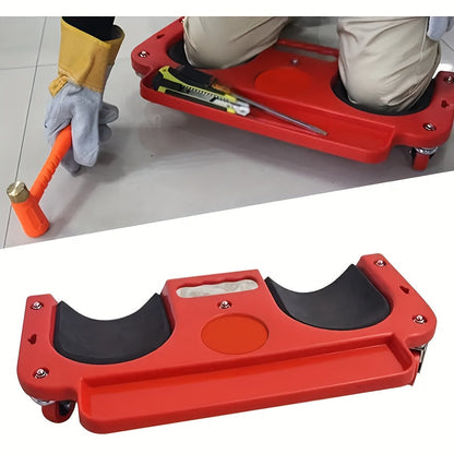 Plateforme à genouillère roulante avec roues et plateau à outils intégré, coussin en ABS pour travaux de revêtement de sol, menuiserie, réparation automobile et mécanique – Robuste, confortable, tabouret de travail multifonction