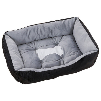 Panier pour chien et chat toutes saisons avec garnissage en coton PP haute résilience – Matelas orthopédique en peluche pour chiens et chats de petite, moyenne et grande taille, 5 tailles, panier apaisant anti-anxiété lavable