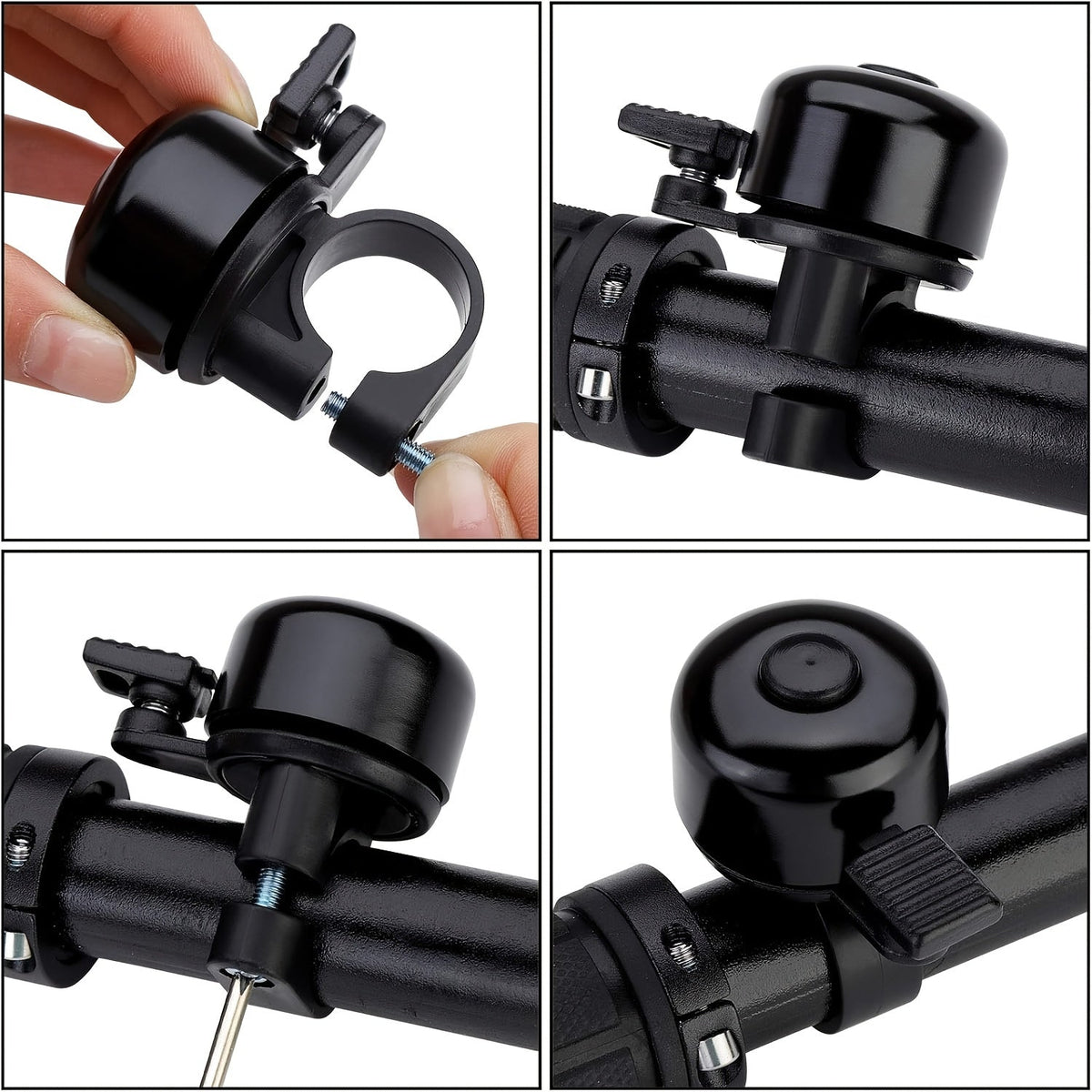 Ensemble d'éclairage de vélo rechargeable par USB ultra-lumineux – Phare avant LED 1200 mAh et feu arrière 330 mAh, 6+4 modes, faisceau large 180°, sonnette de sécurité incluse, pour vélo de route, VTT et cyclisme de nuit