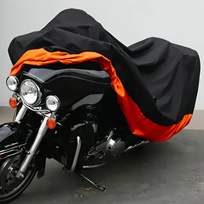 Housse de moto imperméable XXXL à ajustement universel - Protection résistante pour tous les temps pour Harley Road King, Electra Glide, Street Glide, Honda Goldwing, Yamaha Royal Star et motos de tourisme, 295x109x140 cm