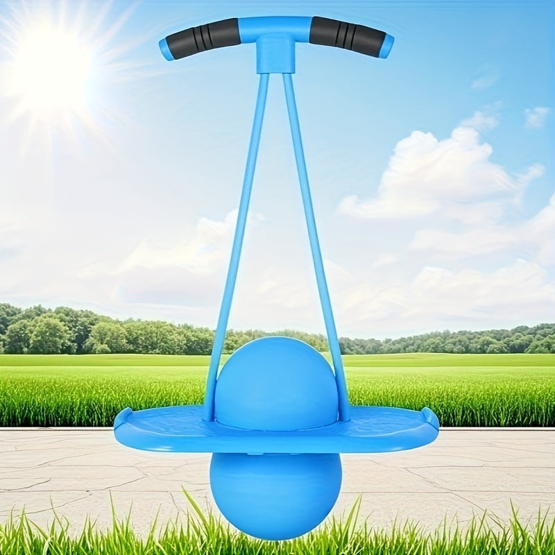 Ballon sauteur avec poignée pour enfants et adultes – Ballon sauteur de fitness anti-éclatement, haute élasticité, pour exercices et loisirs en intérieur et en extérieur, sans pile, idée cadeau idéale