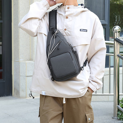 Sac à bandoulière grande capacité pour hommes et femmes – Sac de voyage polyvalent style sport brodé avec fermeture éclair sécurisée, idéal pour les trajets quotidiens mains libres et les activités en plein air, plusieurs coloris disponibles