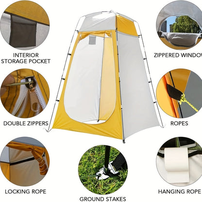 Tente de douche de camping escamotable portable – Cabine d'intimité, vestiaire léger et imperméable, tente de toilette extérieure pour le camping, la randonnée, la plage et le sac à dos, abri d'intimité à installation rapide