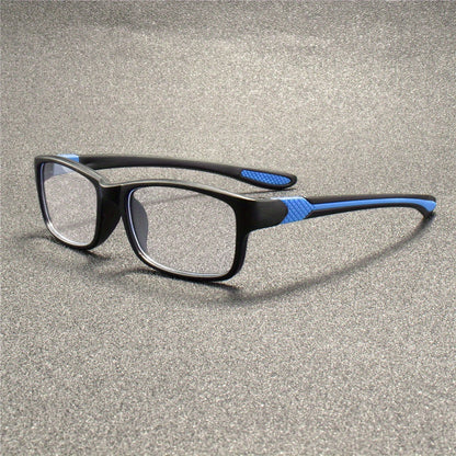 4 Pack Fashion Sports Reading Glasses Rectangular Full Frame for Men and Women Strengths +1.00 to +4.00 Lightweight Stylish Readers