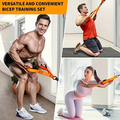 Ensemble de 5 bandes de résistance robustes jusqu'à 100 kg – Inclut 3 bandes de résistance, poignées et ancrage de porte pour exercices de deltoïde, tirage visage et biceps en salle de sport à domicile, idée cadeau fitness idéale