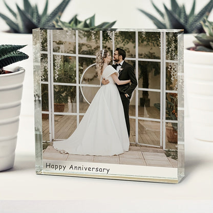 Bloc photo personnalisé en acrylique – Souvenir commémoratif pour animal de compagnie avec gravure « Forever Love You », décoration d'intérieur pour chien et chat, cadeau d'anniversaire et de Noël, lot de 1 ou 4 pièces