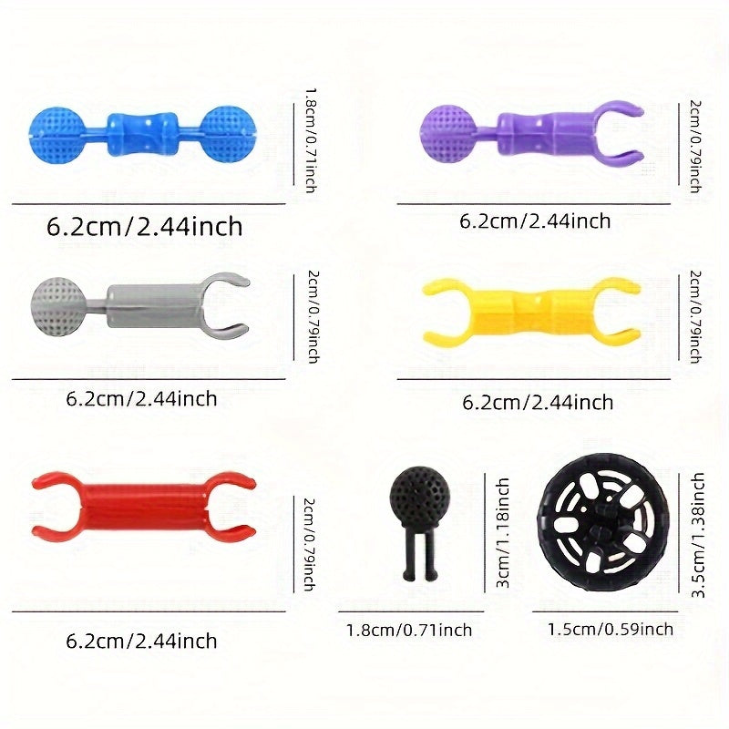 Ensemble de construction STEM de 83 pièces pour garçons et filles – Jeu de construction éducatif et créatif avec couleurs aléatoires – Kit d'ingénierie amusant – Cadeau d'anniversaire et de Noël pour enfants de 3 à 10 ans