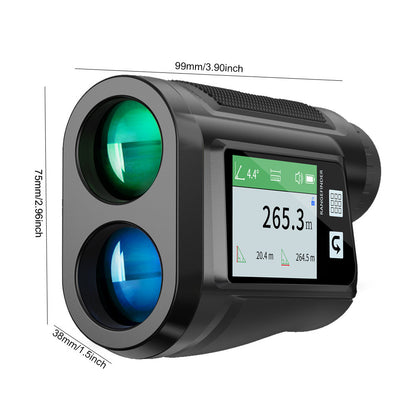 Télémètre laser Nohawk 1000 yards avec écran couleur latéral, rechargeable par USB, synthèse vocale en anglais, compensation de pente, alertes par vibration, 9 modes, unités M/Yard/Ft pour golf, chasse, disc golf, noir/blanc