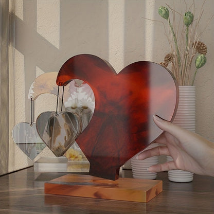Grand moule en silicone pour moulage de résine, cadre photo en forme de cœur pour décoration intérieure, ornement de mariage, souvenir de remise de diplôme, moule à artisanat en résine époxy pour création de cadeaux