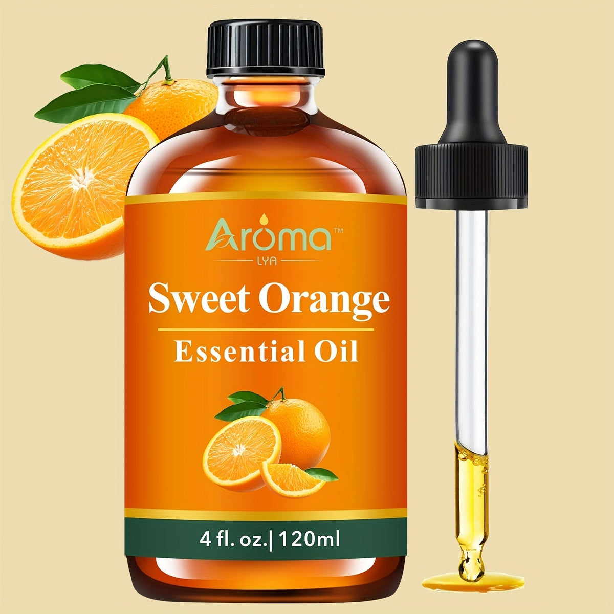 Huiles essentielles 100 % naturelles 118 ml – Lavande, eucalyptus, encens, menthe poivrée, citron, orange douce pour diffuseur, aromathérapie, savon, bougie, huile corporelle