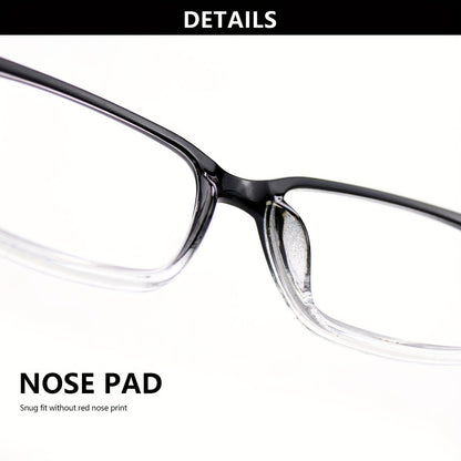 Lot de 10 paires de lunettes de lecture pour hommes et femmes - Monture carrée ultra-légère avec verres clairs HD, détails vintage en métal, puissances de +1,0 à +4,0 pour le bureau et le quotidien, cadeau idéal pour les seniors