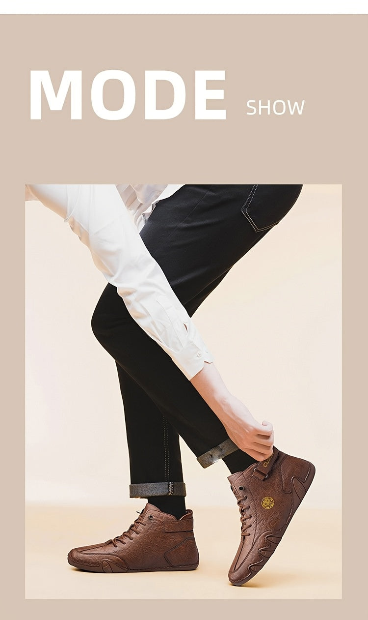 Baskets montantes pour hommes, chaussures décontractées respirantes à lacets, semelle en caoutchouc souple antidérapante, chaussures de marche en extérieur pour hommes, US 7-12, couleurs multiples